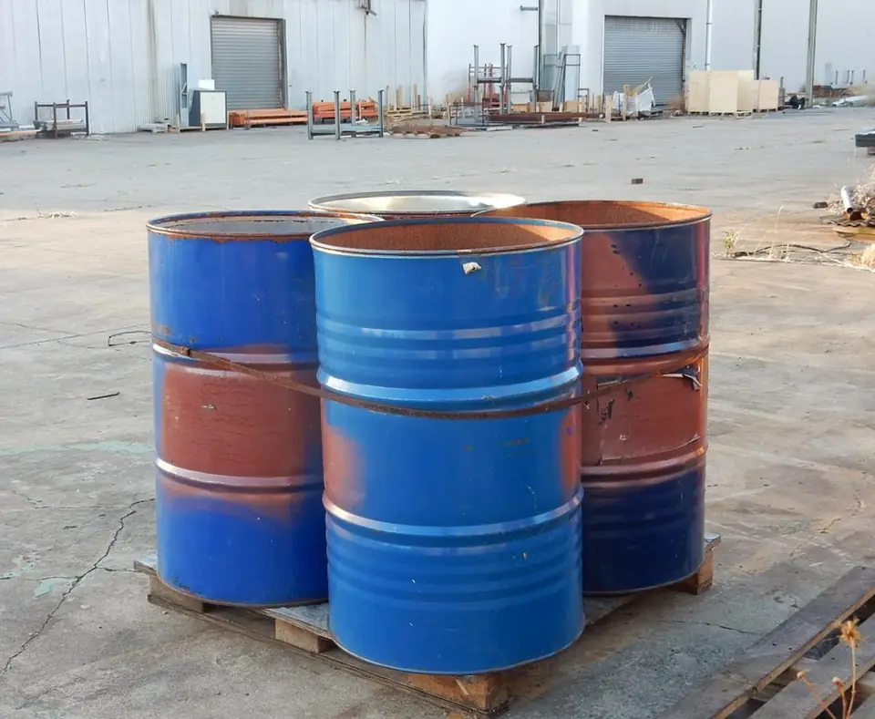 Three Blue Drums
