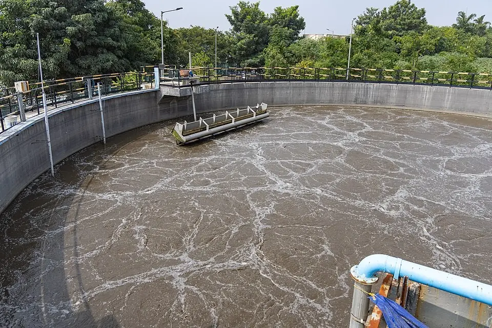 Aeration tank activated sludge process STP Bengaluru India