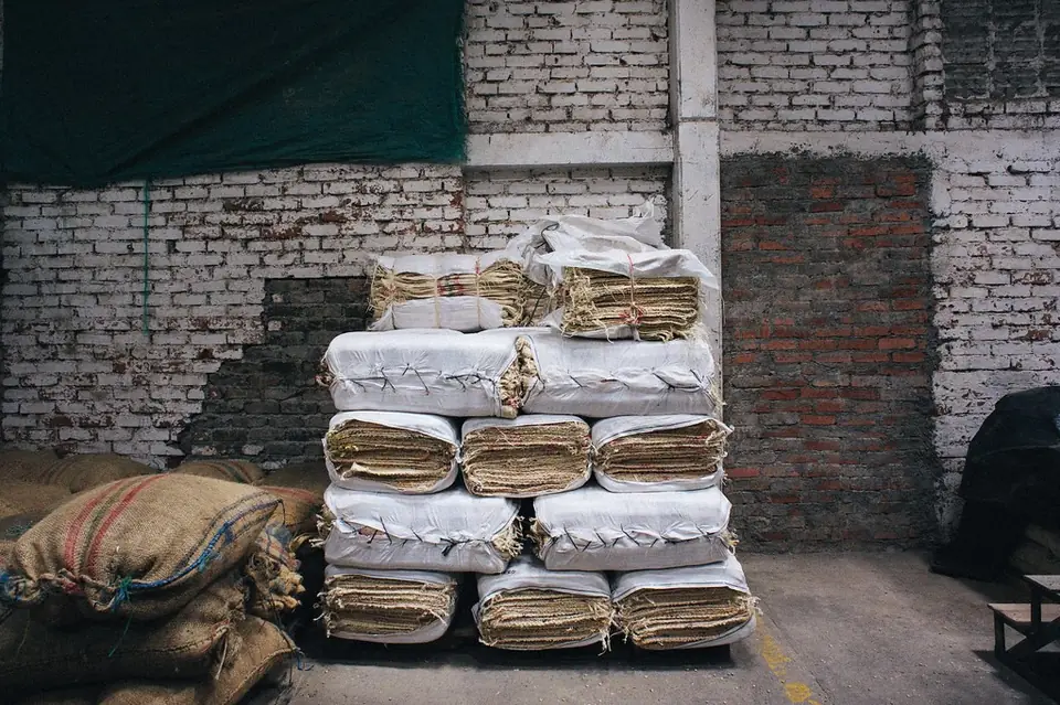 Empty jute bags