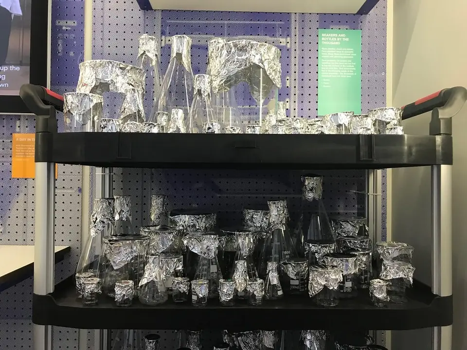 Assorted lab glassware