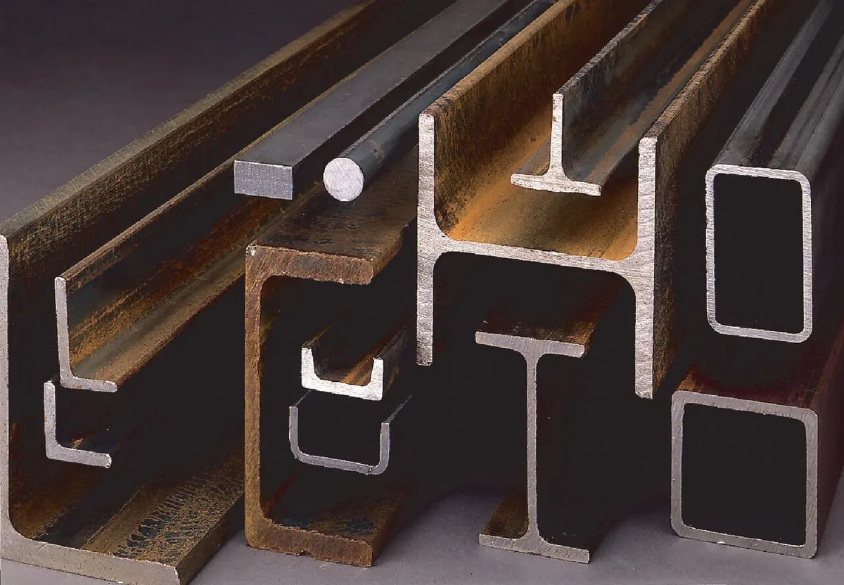 Cut ends of steel beams, channels, angles and bars