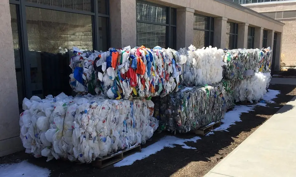 Collected Plastic Bottle Bales (2)