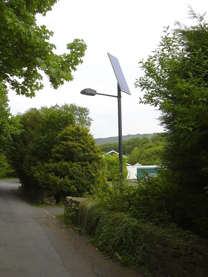 Solar Street Light, Irwell Vale, Rossendale, Lancashire - geograph.org.uk - 1895030