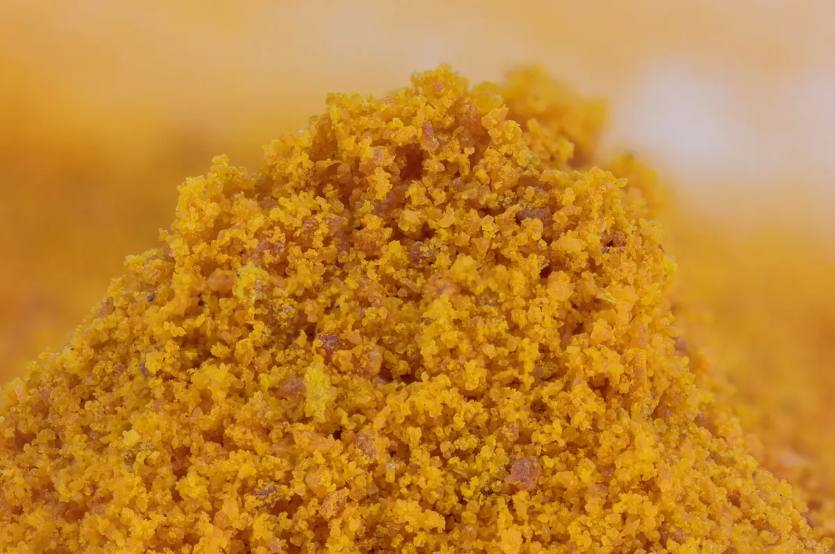 Mound of ground turmeric powder
