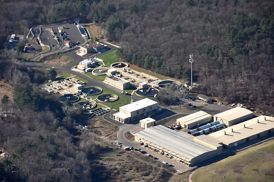 Marlborough East Wastewater Treatment Plant Aerial